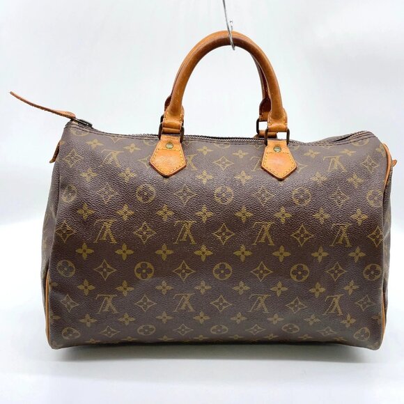 Louis Vuitton Monogram Speedy 35 W/Bag/Padlock Hand Bag lux413-093025 - Picture 2 of 16